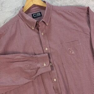 Crable‎ Sportswear Men's USC Gingham Button Down Shirt Red XXL